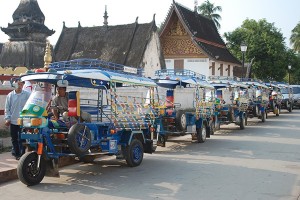 Typical means of transportation in Laos