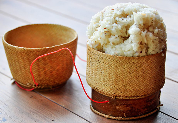 Klao niaw or Sticky rice - a must try in Laos