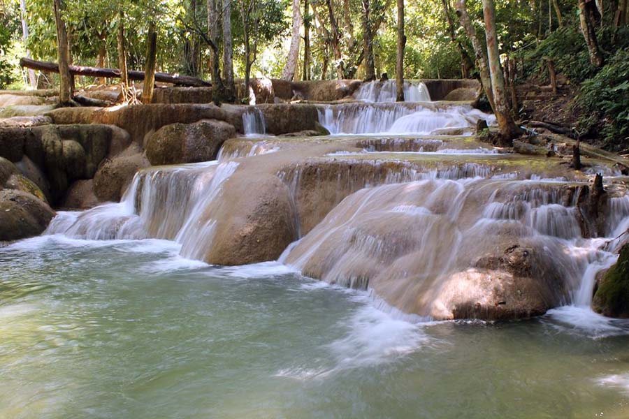 Tad Sae Waterfalls - The Turquoise Waterfalls in Luang Prabang