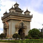 the Patuxai Monument in laos