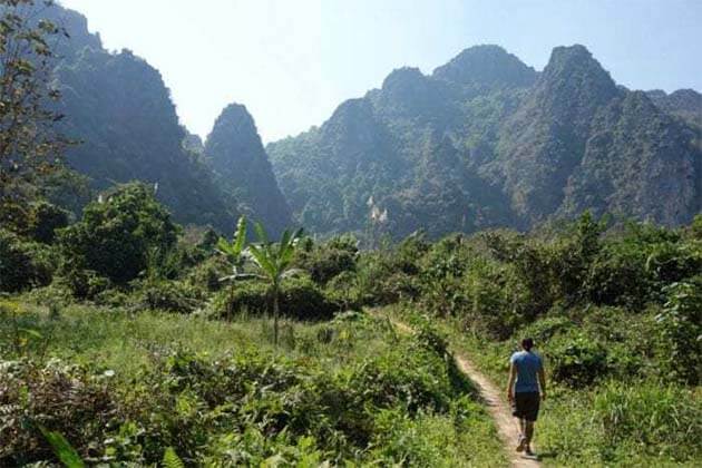hiking in Vang Vieng, Laos itinerary