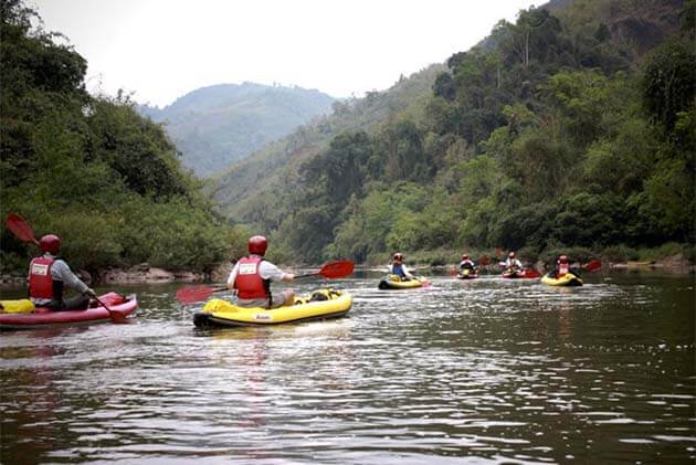 Kayaking in Laos