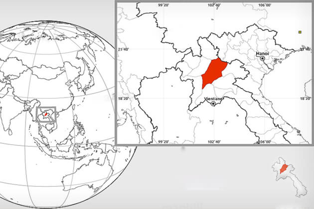 luang-prabang-travel-map, Laos travel