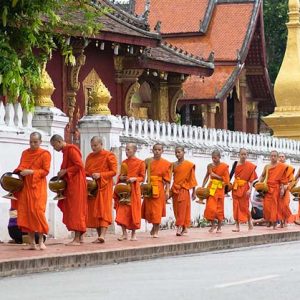 Alm Giving Ceremony in Laos, Vientiane Tours