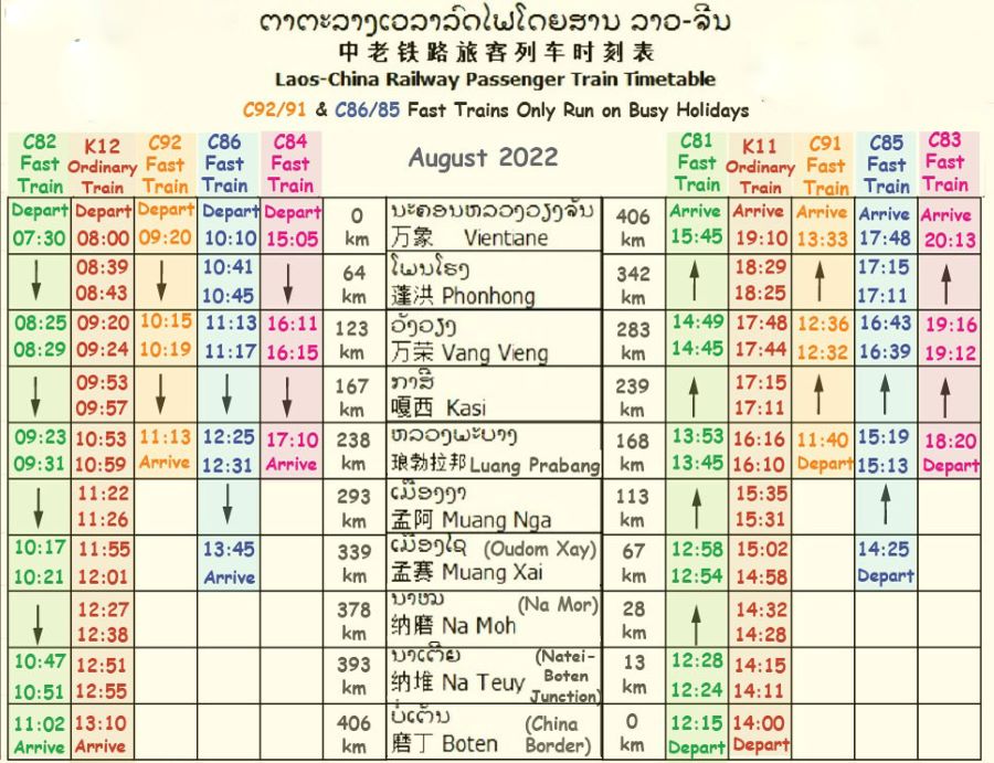 lane xang laos railway timetable