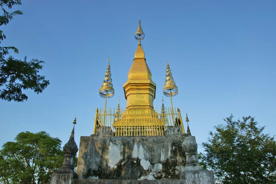 Wat Xieng Thong on top of Phousi mount