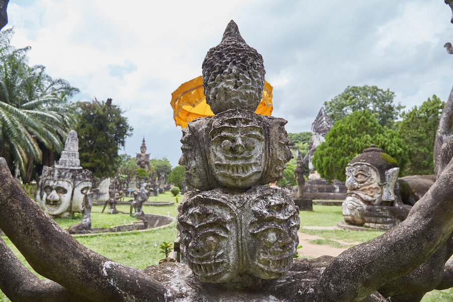 Demon Guardians in Buddha Park Vientiane, Laos