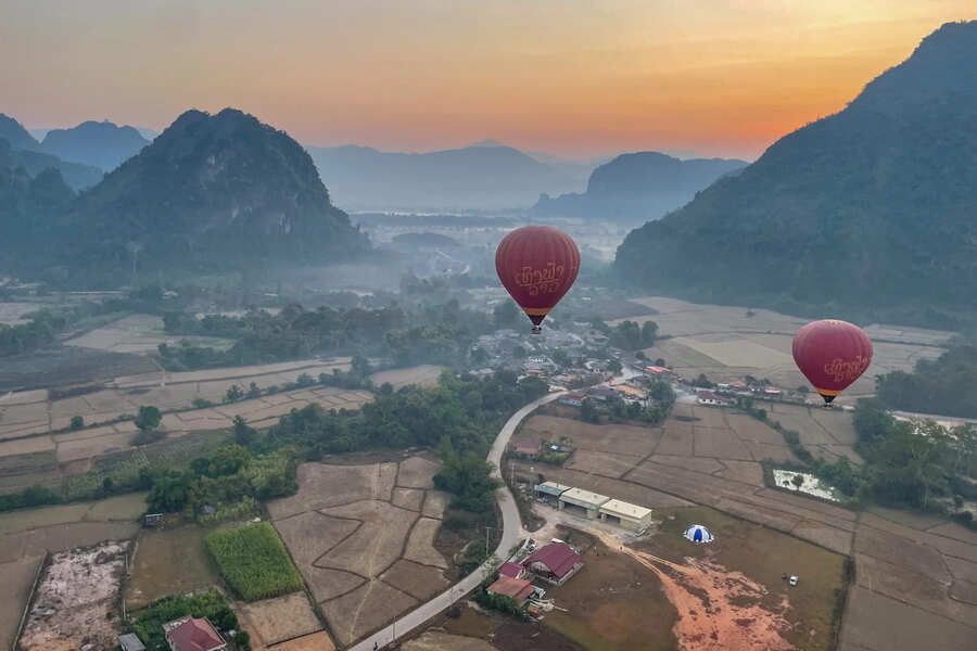Hot Air Balloon in laos