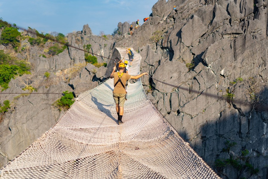 zipline at the rock viewpoint
